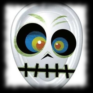 Skeleton Skull Paper Party Dinner Plates For Halloween Parties