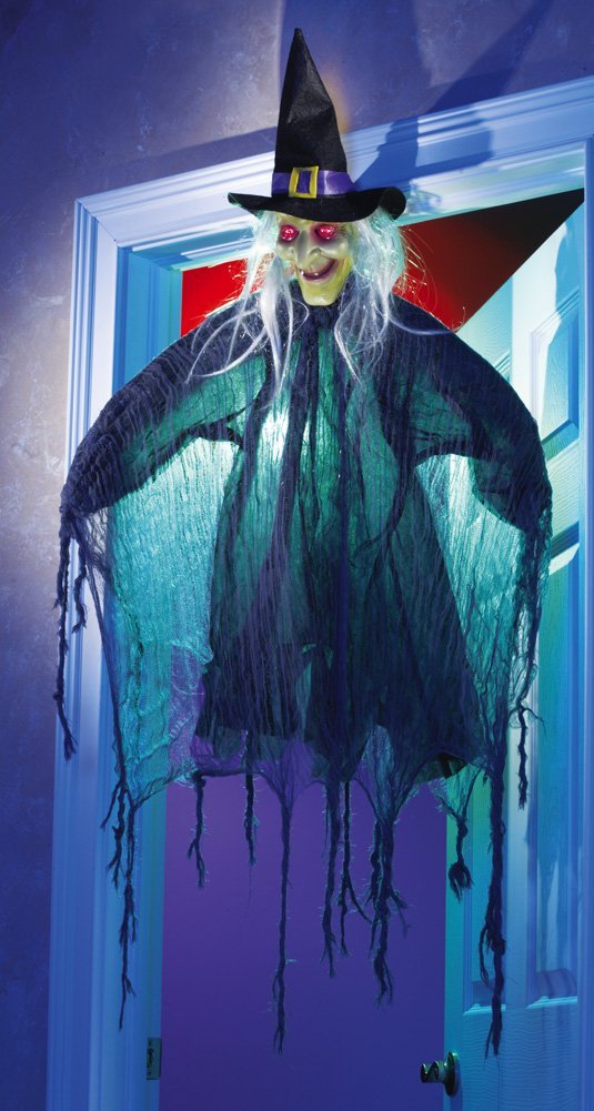 Hanging Light Up Witch Halloween Decoration