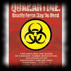 Zombie Quarantine Aluminum Halloween Party Sign Decoration